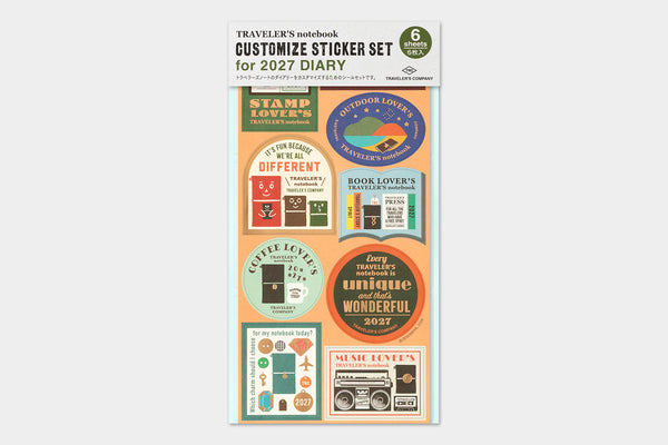 Traveler's Company Traveler's Notebook Customised Sticker Set 2027