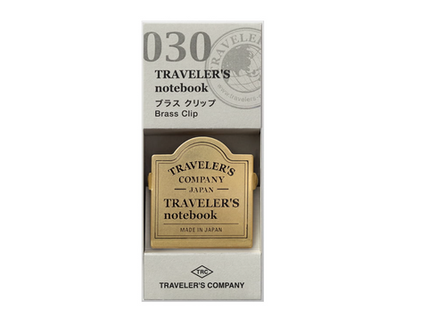 Traveler's Company Traveler's Notebook 030 Brass Clip TRC Logo