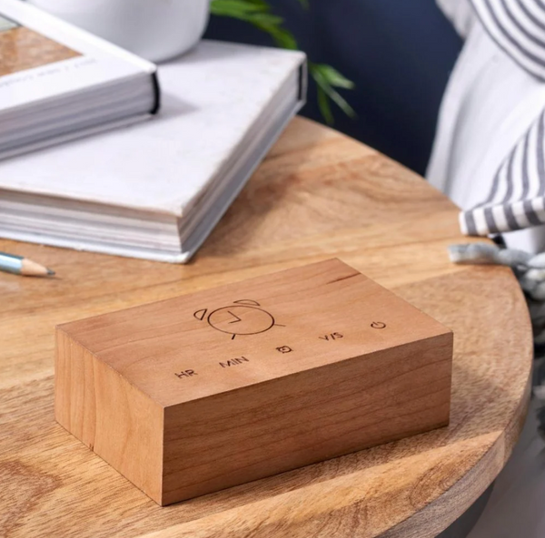 Gingko Flip click clock - cherry