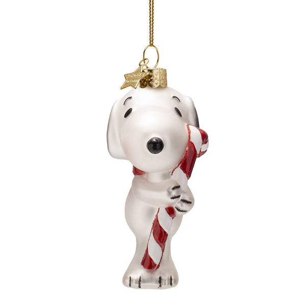 Snoopy w. Cane Christmas Ornament