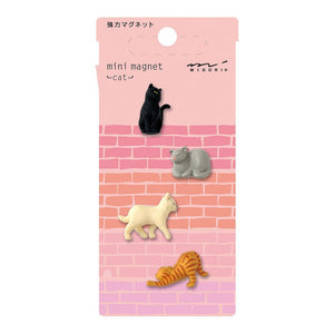 Midori Mini Magnet - Cat - Japanske Små kattemagneter