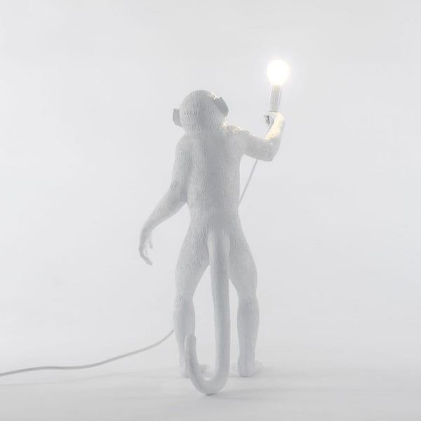 Seletti Monkey Lamp White Standing - Abelampe Stående