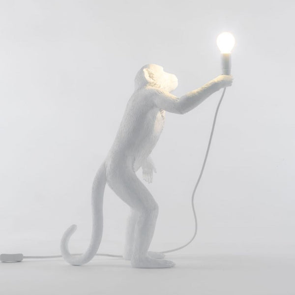 Seletti Monkey Lamp White Standing - Abelampe Stående-3 uger leveringstid