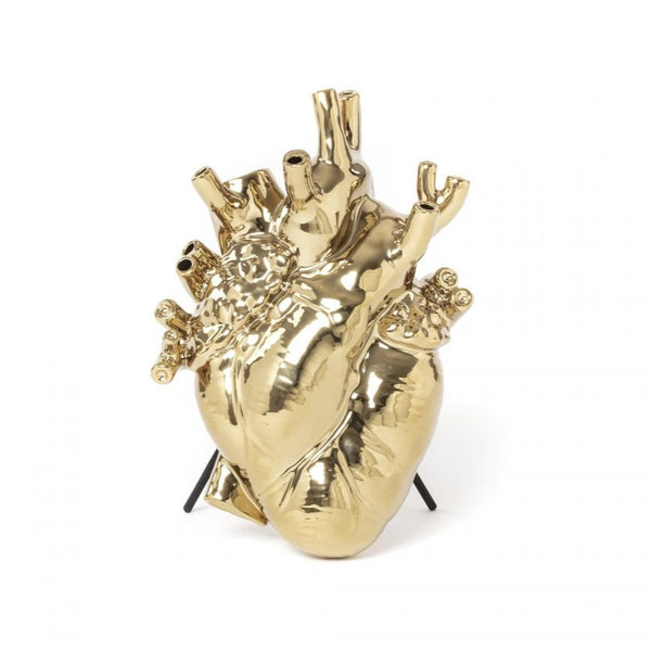 Seletti Love in The Bloom Vase - Gold - Organisk hjerte vase-3 uger levering