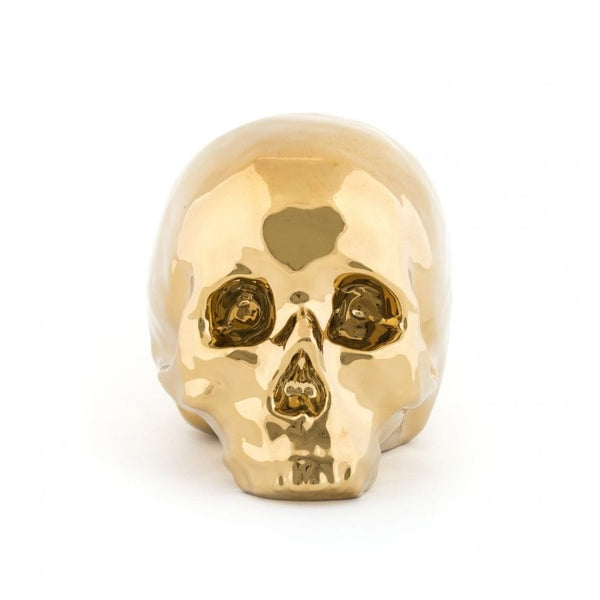 Seletti Memorabilia My Gold Skull - Kranium i porcelæn
