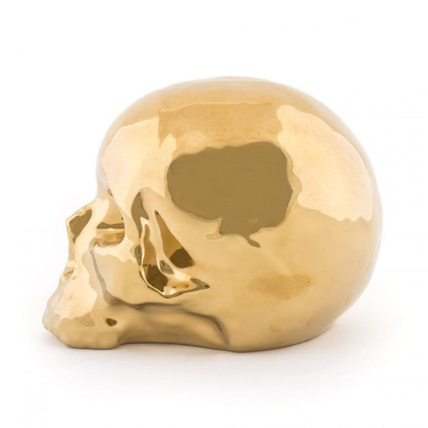 Seletti Memorabilia My Gold Skull - Kranium i porcelæn