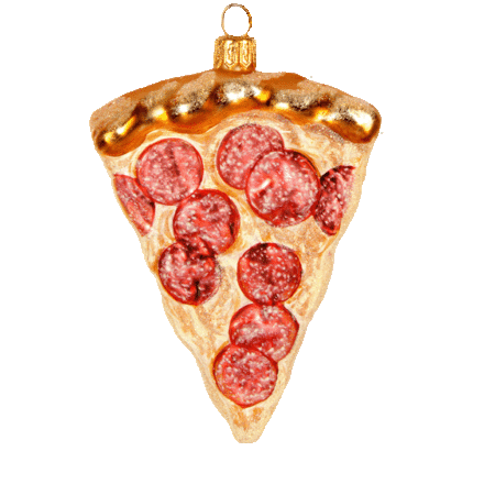 Pizza Pepperoni Christmas Ornament