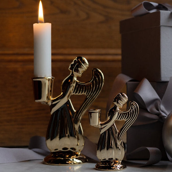 Skultuna Guardian Angel Candle holder - Engel lysestage I messing - 2 størrelser