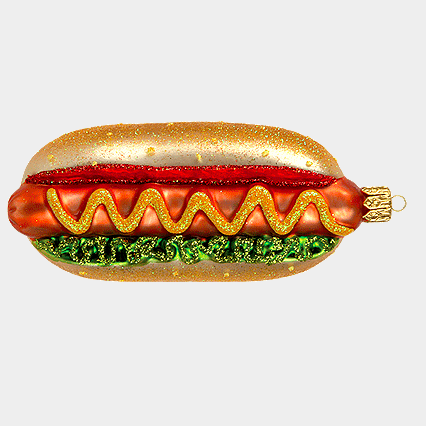 Hot Dog Christmas Ornament