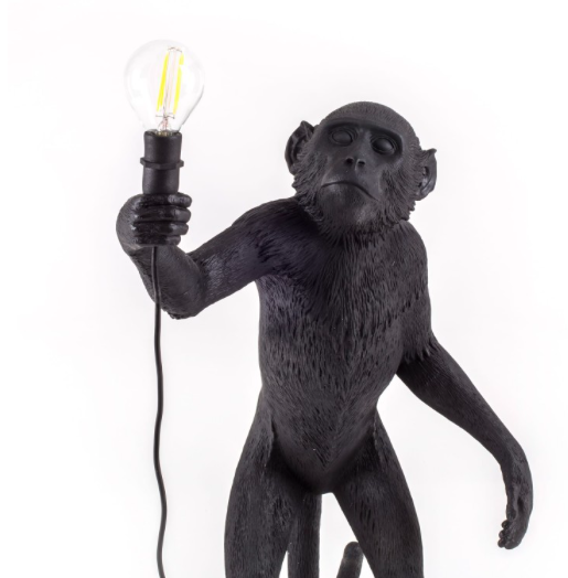 Seletti Monkey Lamp Black Standing - Abelampe Stående- 3 uger lebveringstid