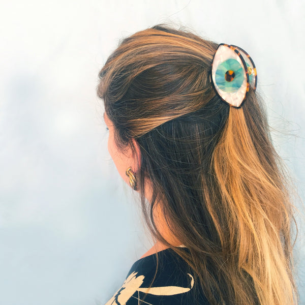 Coucou Suzette - Eye Hair Claw Green - Hårklemme
