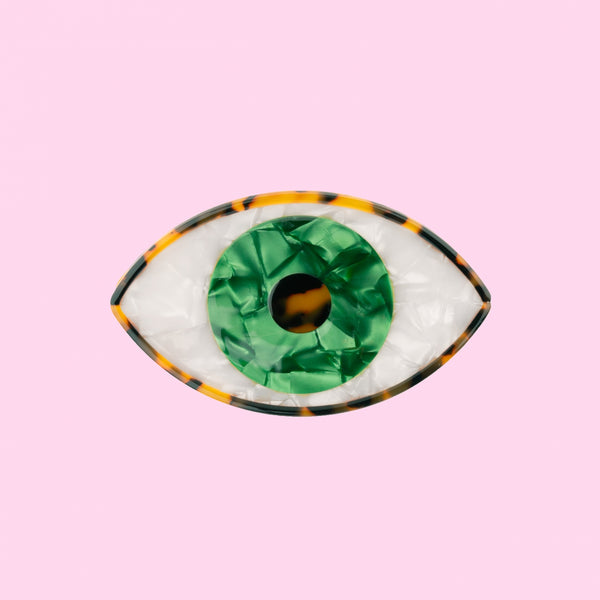 Coucou Suzette - Eye Hair Claw Green - Hårklemme