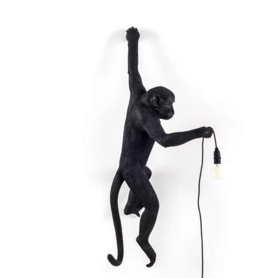 Seletti Monkey Lamp Black Wall - Abelampe Væglampe- 3 uger levering