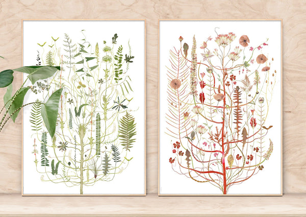 Lottas Trees - Pink Flora Print